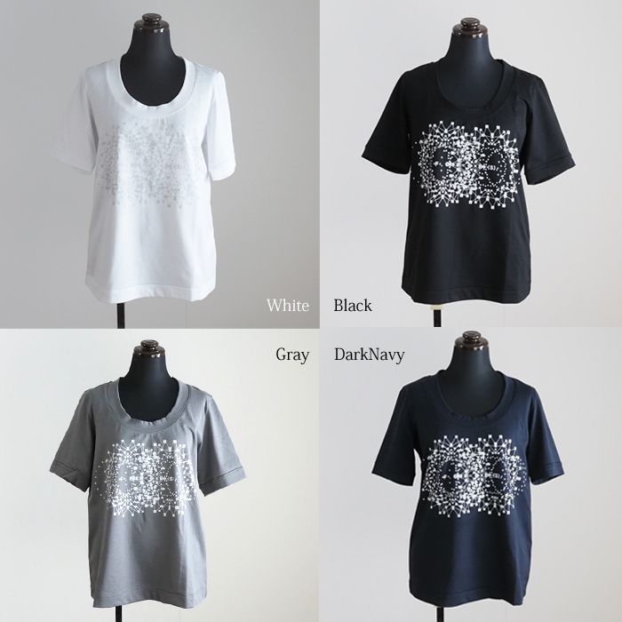 FERAL FLAIR VISIONAIRE フィラルフレア ヴィジョネア ラウンドネック プリントカットソー レディース