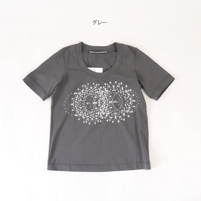 FERAL FLAIR VISIONAIRE フィラルフレア ヴィジョネア ラウンドネック プリントカットソー レディース